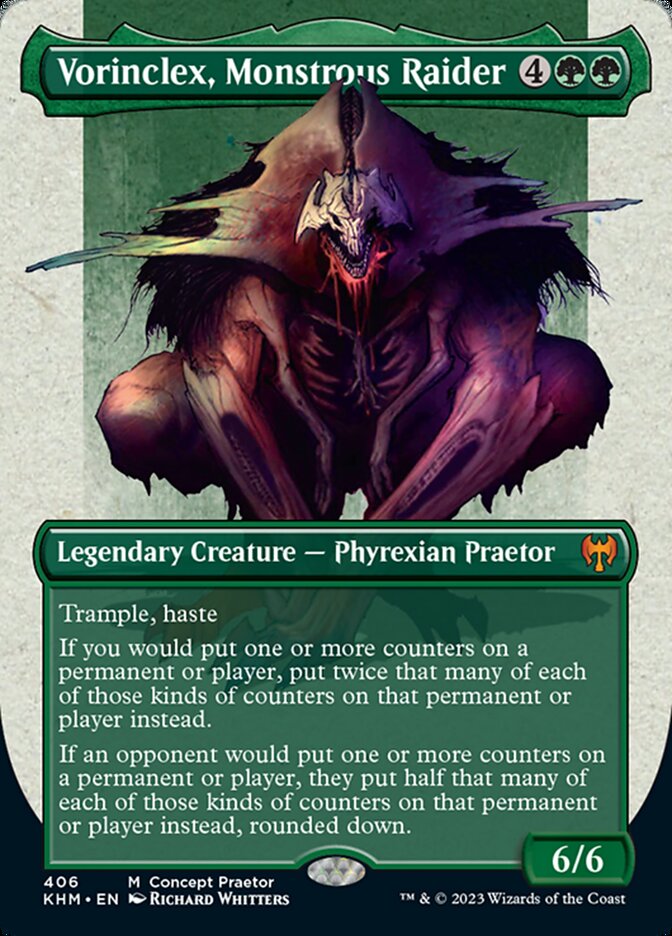 Vorinclex, Monstrous Raider (Borderless Concept Praetors) [Phyrexia: All Will Be One] | GrognardGamesBatavia