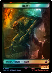 Soldier // Beast Double-Sided Token (Surge Foil) [Doctor Who Tokens] | GrognardGamesBatavia