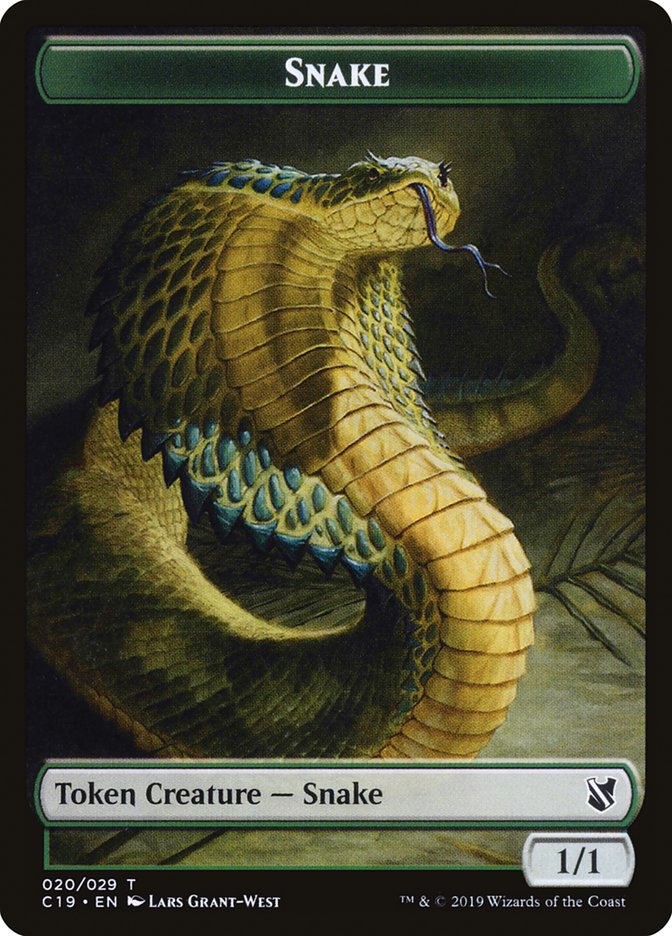 Snake Token [Commander 2019 Tokens] | GrognardGamesBatavia