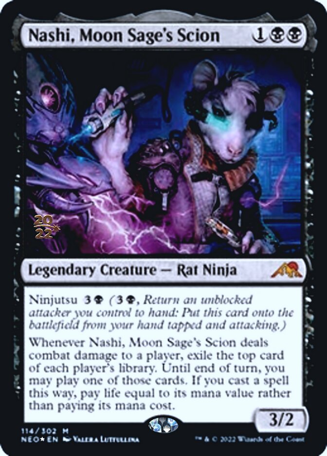 Nashi, Moon Sage's Scion [Kamigawa: Neon Dynasty Prerelease Promos] | GrognardGamesBatavia