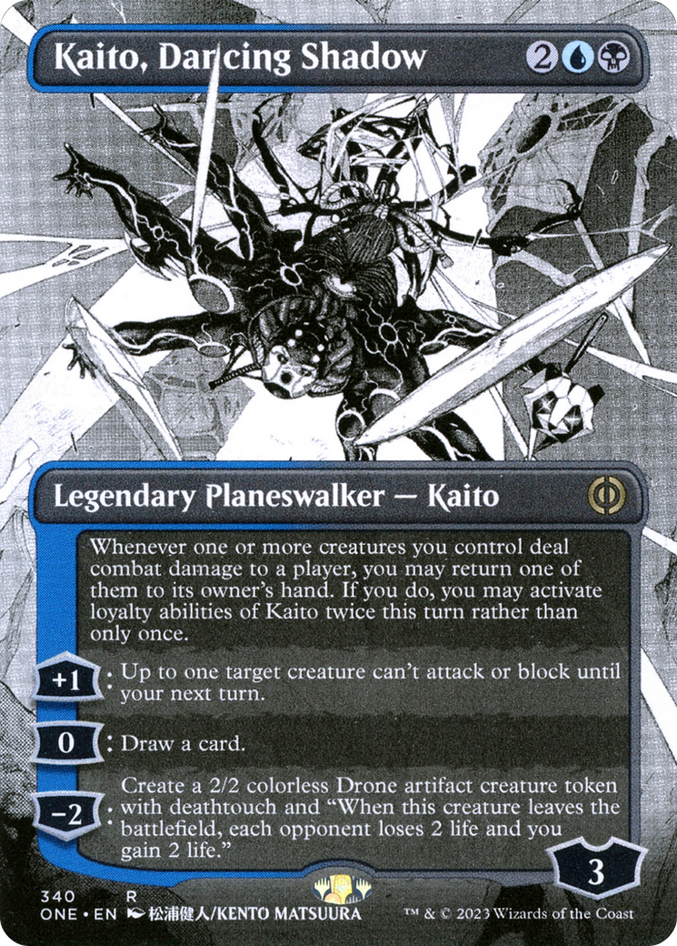 Kaito, Dancing Shadow (Borderless Manga) [Phyrexia: All Will Be One] | GrognardGamesBatavia