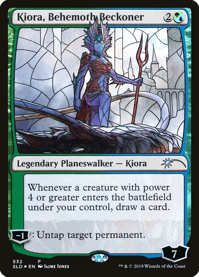 Kiora, Behemoth Beckoner (Stained Glass) [Secret Lair Drop Promos] | GrognardGamesBatavia