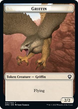 Zombie Knight // Griffin Double-Sided Token [Dominaria United Commander Tokens] | GrognardGamesBatavia