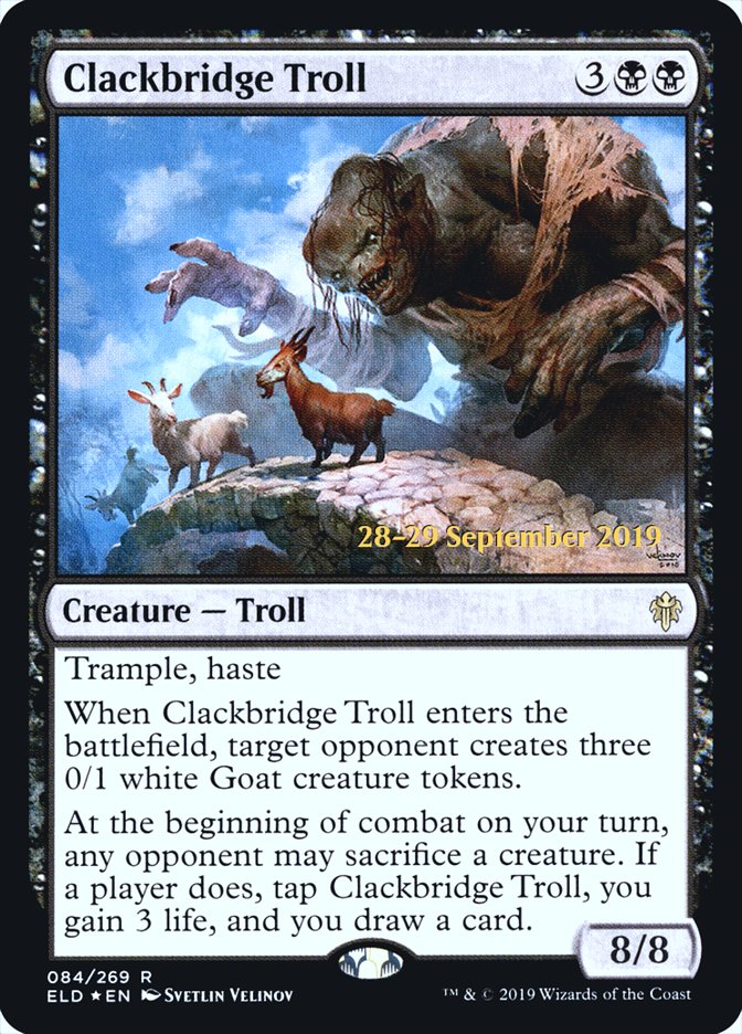 Clackbridge Troll [Throne of Eldraine Prerelease Promos] | GrognardGamesBatavia