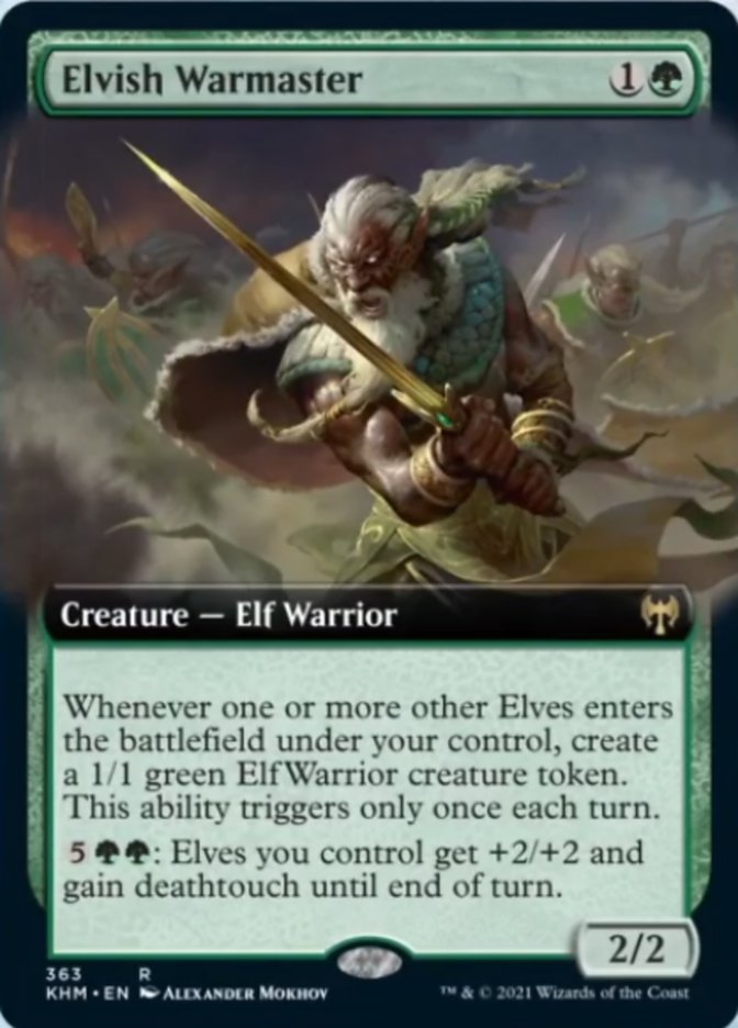 Elvish Warmaster (Extended Art) [Kaldheim] | GrognardGamesBatavia