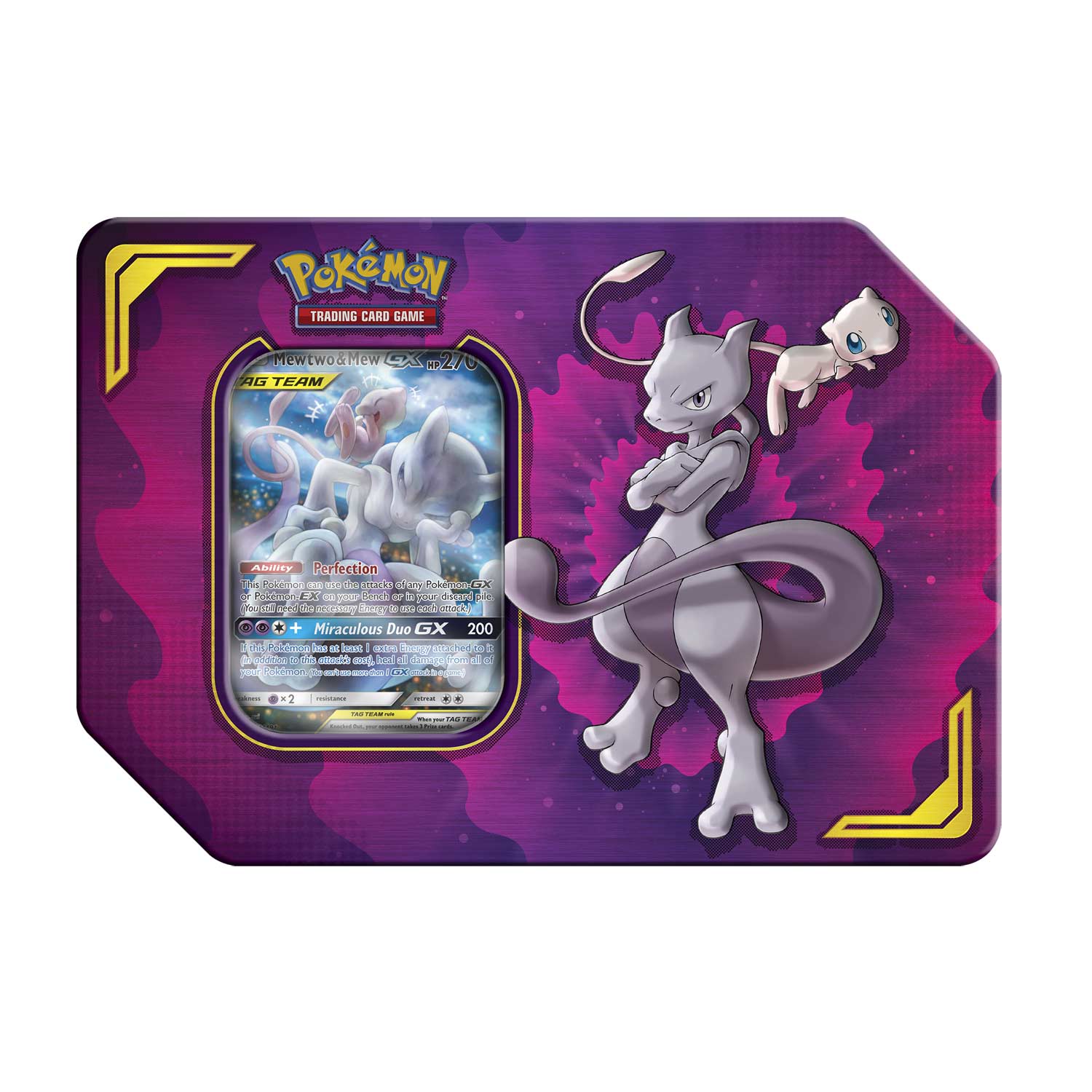 Sun & Moon: Unified Minds - Power Partnership Tin (Mewtwo & Mew GX) | GrognardGamesBatavia