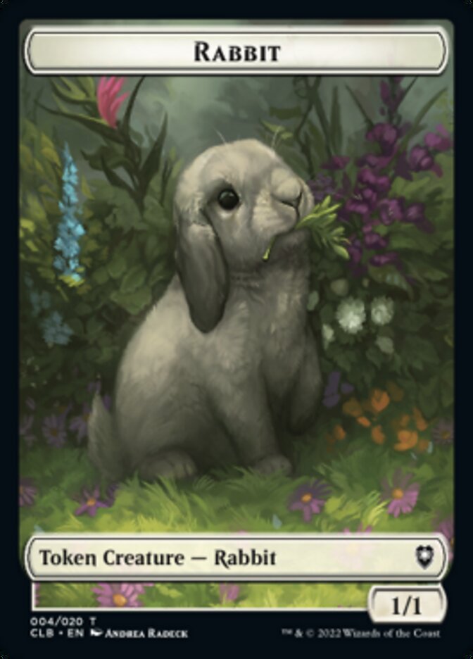 Treasure // Rabbit Double-Sided Token [Commander Legends: Battle for Baldur's Gate Tokens] | GrognardGamesBatavia