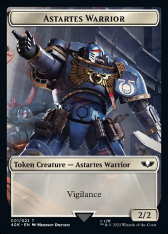 Astartes Warrior // Robot Double-Sided Token (Surge Foil) [Universes Beyond: Warhammer 40,000 Tokens] | GrognardGamesBatavia