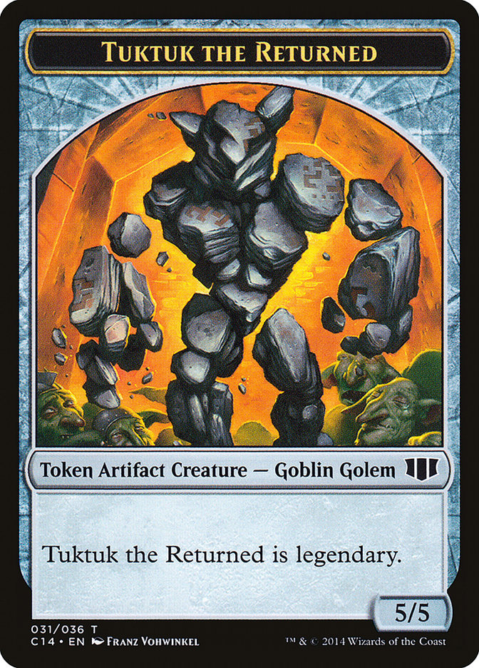 Daretti, Scrap Savant Emblem // Tuktuk the Returned Double-Sided Token [Commander 2014 Tokens] | GrognardGamesBatavia