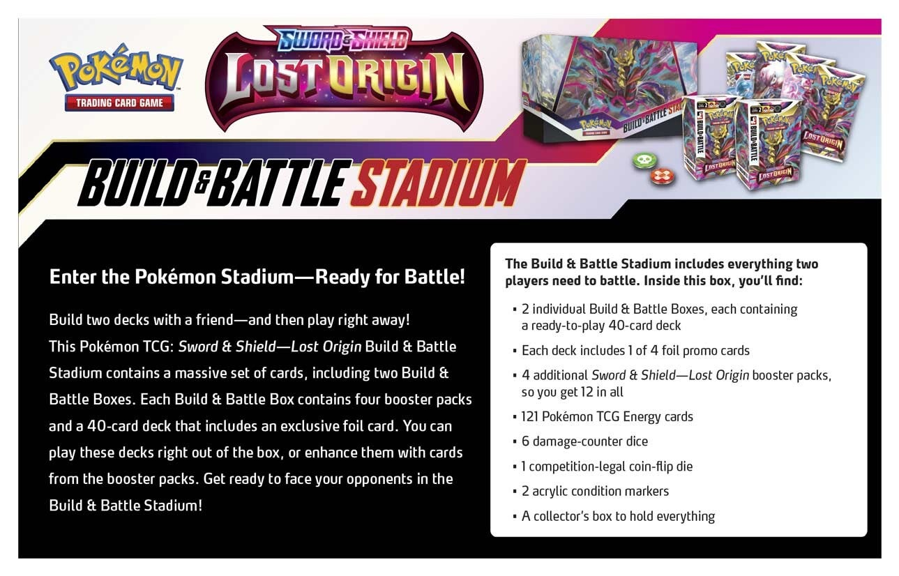 Sword & Shield: Lost Origin - Build & Battle Stadium | GrognardGamesBatavia