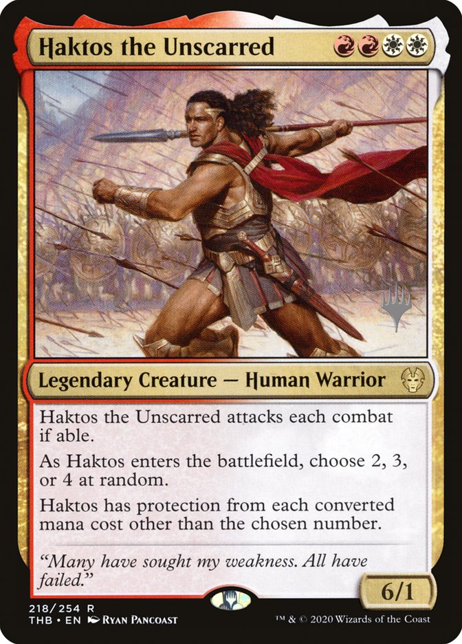 Haktos the Unscarred (Promo Pack) [Theros Beyond Death Promos] | GrognardGamesBatavia