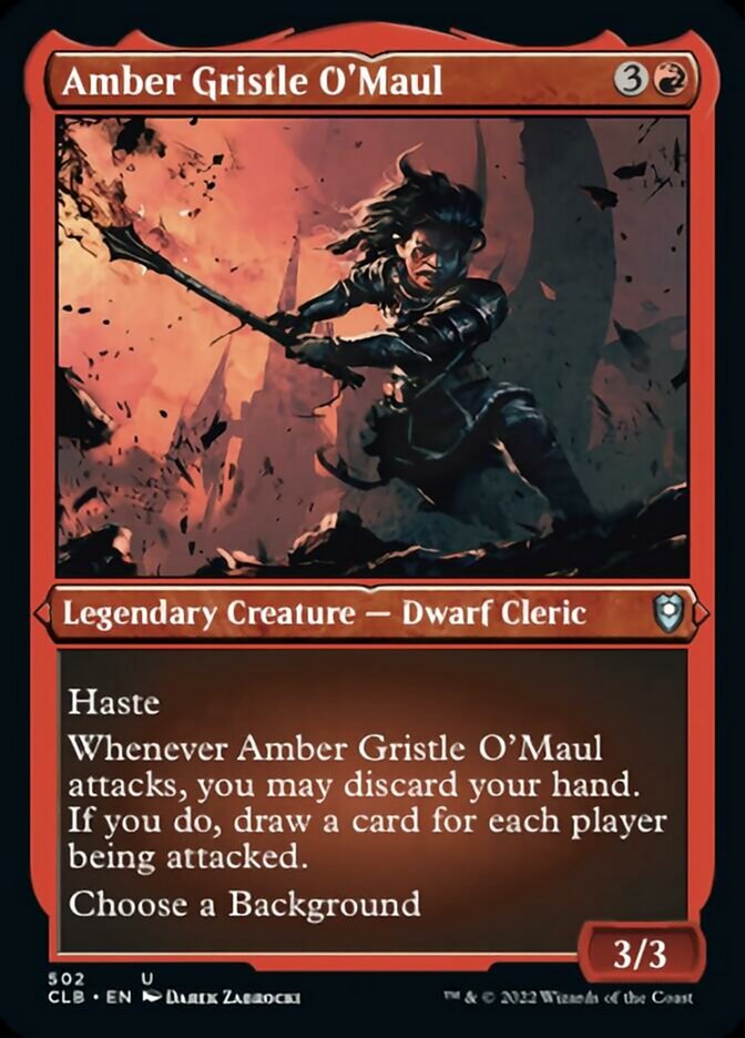 Amber Gristle O'Maul (Foil Etched) [Commander Legends: Battle for Baldur's Gate] | GrognardGamesBatavia