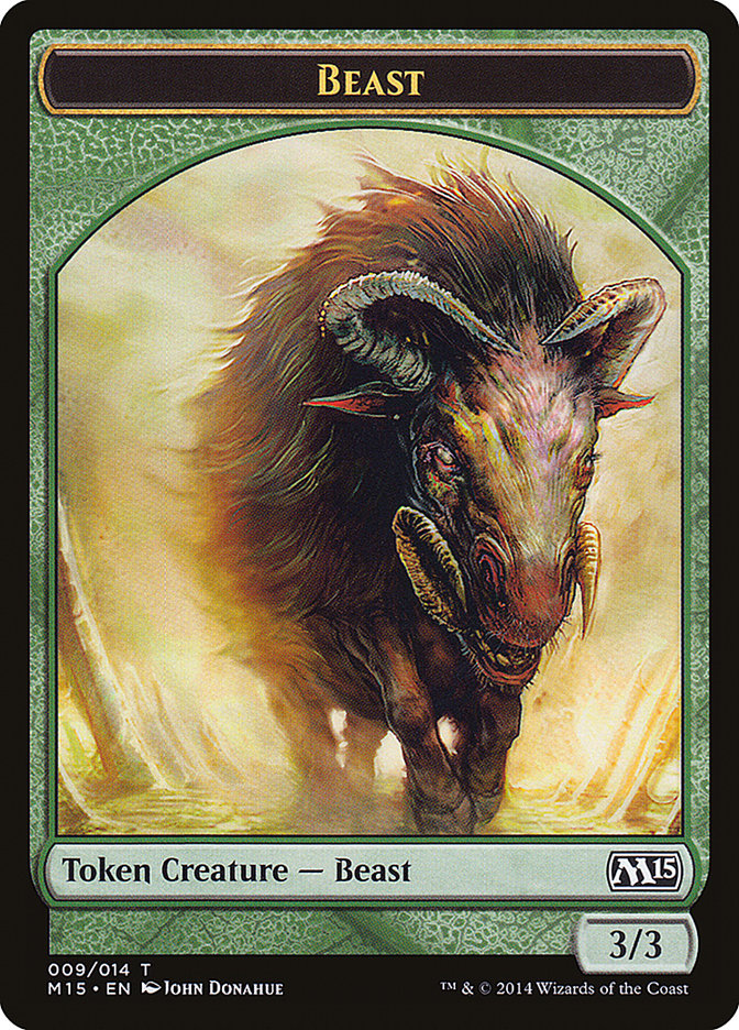 Beast Token (009/014) [Magic 2015 Tokens] | GrognardGamesBatavia