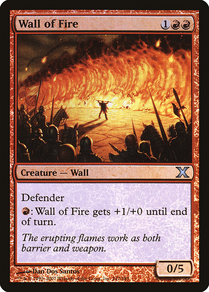 Wall of Fire (Premium Foil) [Tenth Edition] | GrognardGamesBatavia