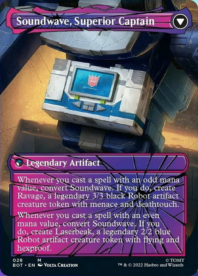 Soundwave, Sonic Spy // Soundwave, Superior Captain (Shattered Glass) [Universes Beyond: Transformers] | GrognardGamesBatavia