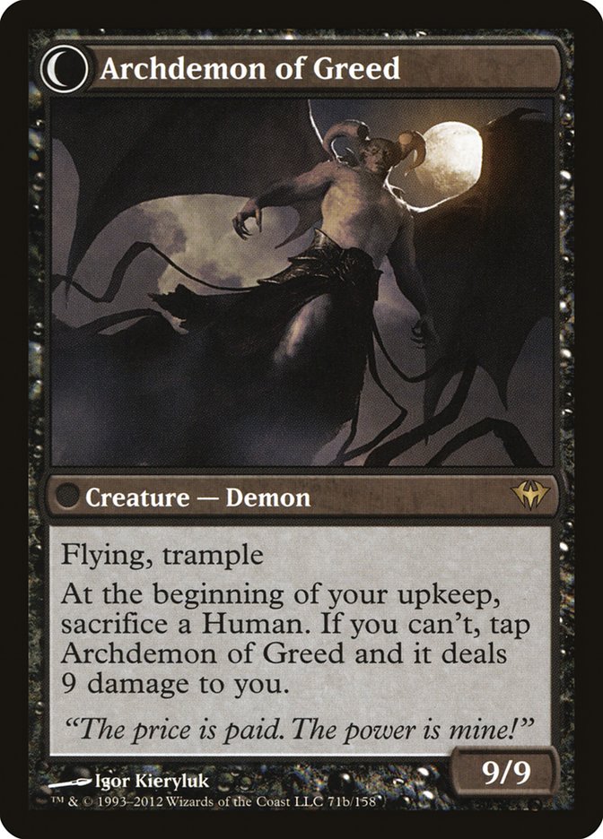 Ravenous Demon // Archdemon of Greed [Dark Ascension] | GrognardGamesBatavia