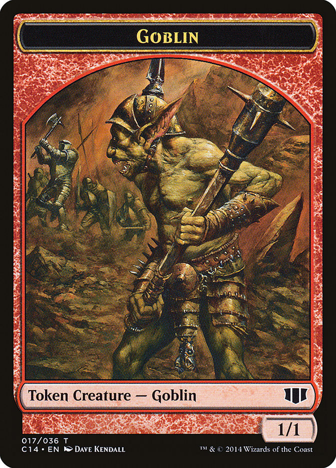 Goblin // Goat Double-Sided Token [Commander 2014 Tokens] | GrognardGamesBatavia