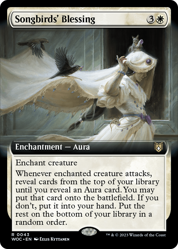 Songbirds' Blessing (Extended Art) [Wilds of Eldraine Commander] | GrognardGamesBatavia