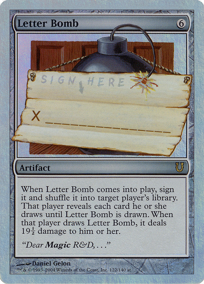 Letter Bomb (Alternate Foil) [Unhinged] | GrognardGamesBatavia