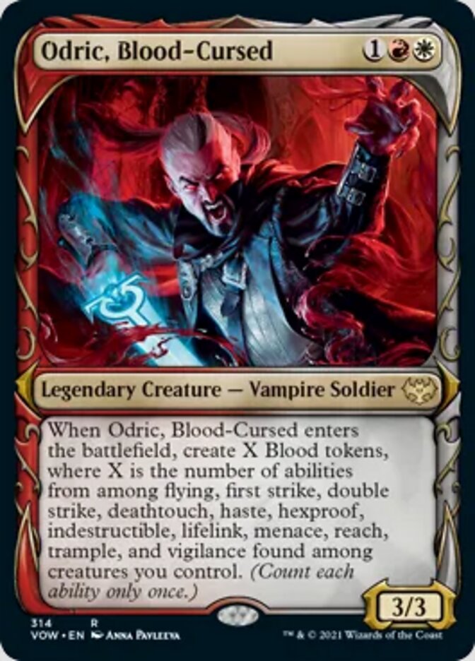 Odric, Blood-Cursed (Showcase Fang Frame) [Innistrad: Crimson Vow] | GrognardGamesBatavia