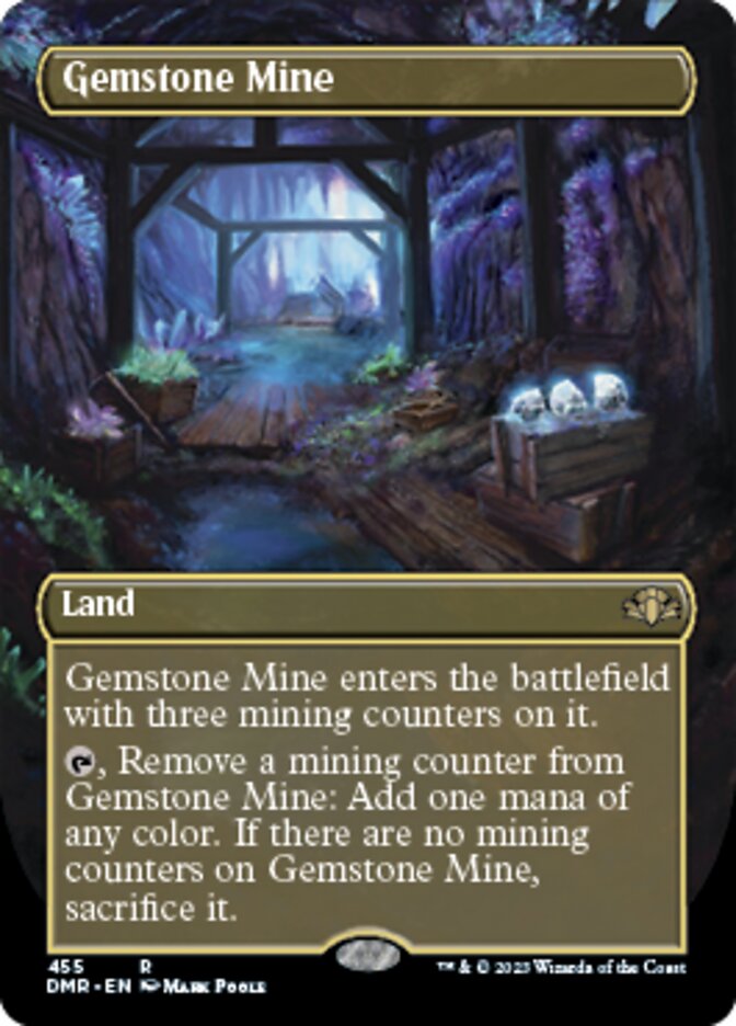 Gemstone Mine (Borderless Alternate Art) [Dominaria Remastered] | GrognardGamesBatavia