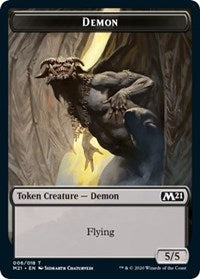 Demon // Zombie Double-Sided Token [Core Set 2021 Tokens] | GrognardGamesBatavia