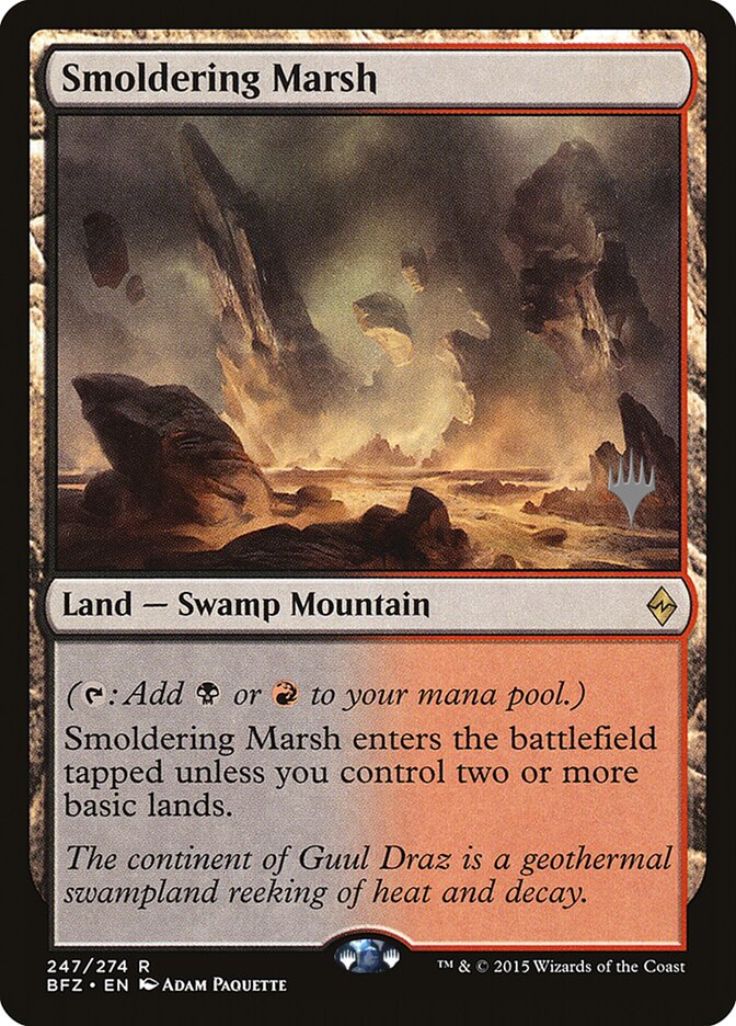 Smoldering Marsh [Battle for Zendikar Promos] | GrognardGamesBatavia