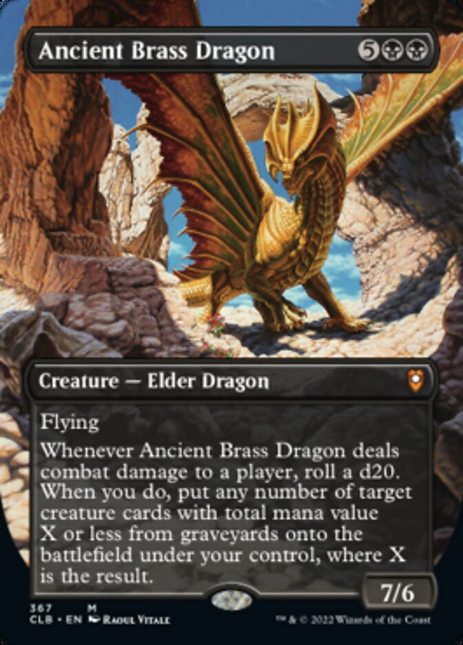 Ancient Brass Dragon (Borderless Alternate Art) [Commander Legends: Battle for Baldur's Gate] | GrognardGamesBatavia