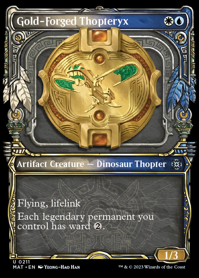 Gold-Forged Thopteryx (Showcase Halo Foil) [March of the Machine: The Aftermath] | GrognardGamesBatavia