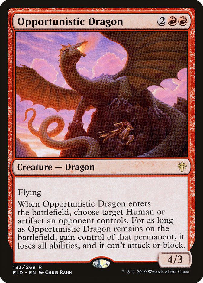 Opportunistic Dragon [Throne of Eldraine] | GrognardGamesBatavia