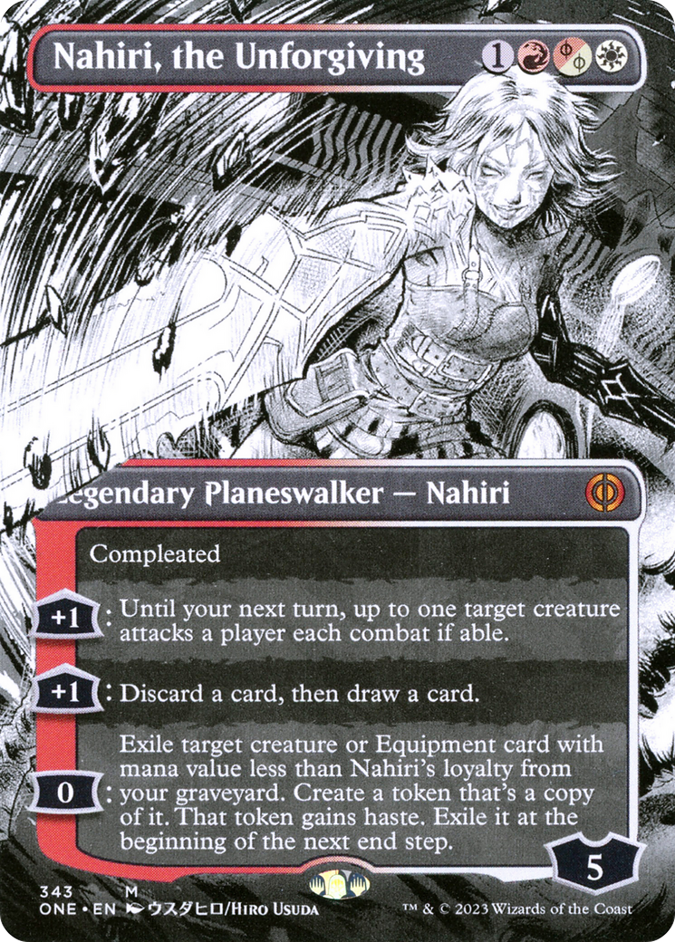 Nahiri, the Unforgiving (Borderless Manga) [Phyrexia: All Will Be One] | GrognardGamesBatavia