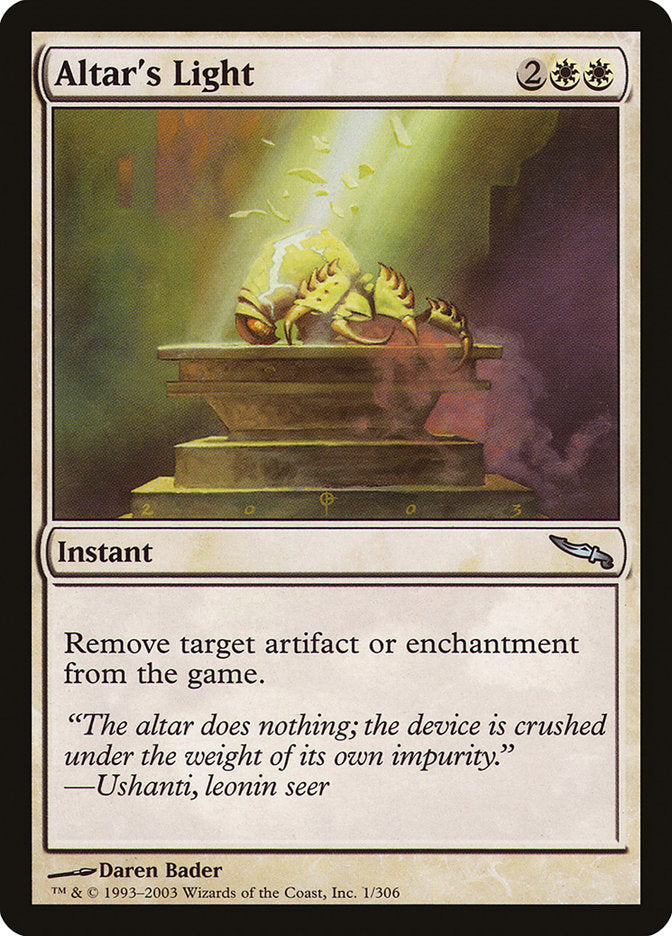 Altar's Light [Mirrodin] | GrognardGamesBatavia