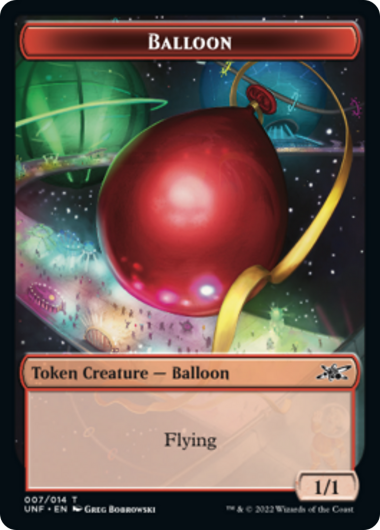 Teddy Bear // Balloon Double-Sided Token [Unfinity Tokens] | GrognardGamesBatavia