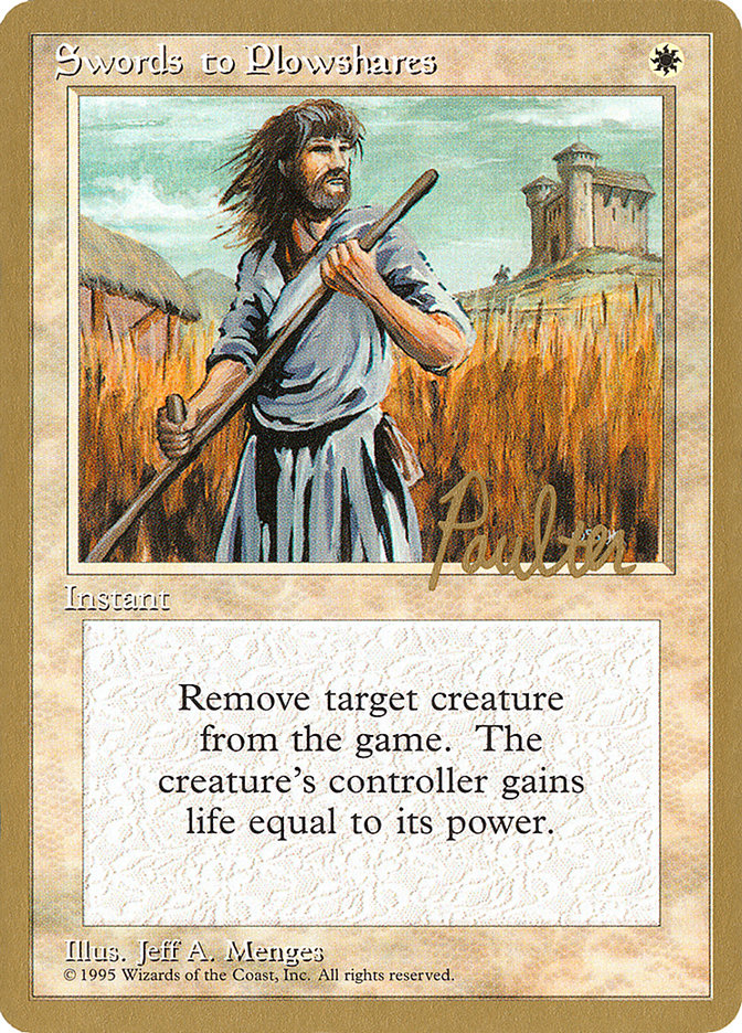 Swords to Plowshares (Preston Poulter) [Pro Tour Collector Set] | GrognardGamesBatavia