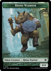 Thopter // Rhino Warrior Double-Sided Token [Murders at Karlov Manor Commander Tokens] | GrognardGamesBatavia