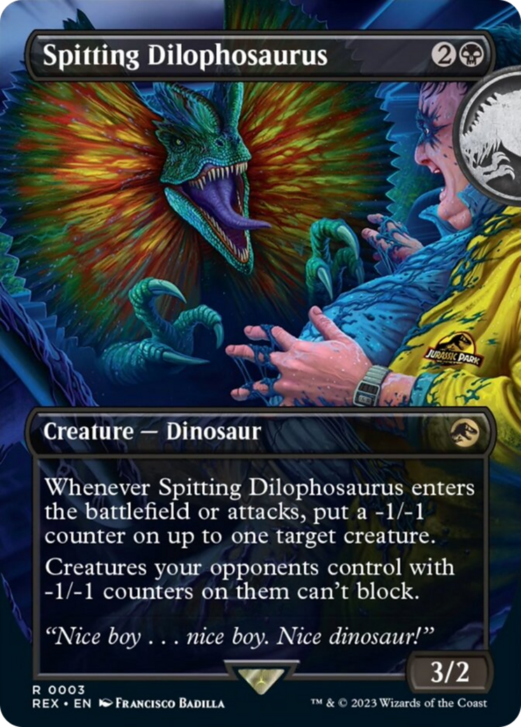 Spitting Dilophosaurus (Borderless) [Jurassic World Collection] | GrognardGamesBatavia