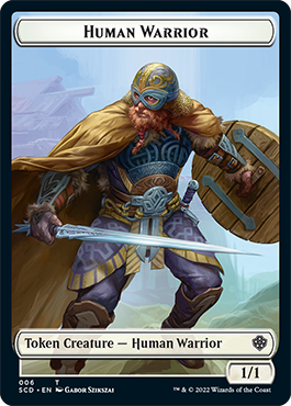 Insect // Human Warrior Double-Sided Token [Starter Commander Decks] | GrognardGamesBatavia