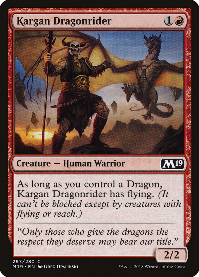 Kargan Dragonrider [Core Set 2019] | GrognardGamesBatavia