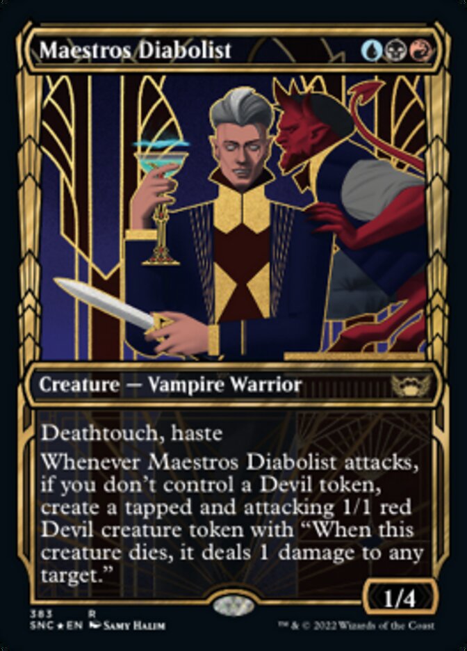 Maestros Diabolist (Showcase Golden Age Gilded Foil) [Streets of New Capenna] | GrognardGamesBatavia