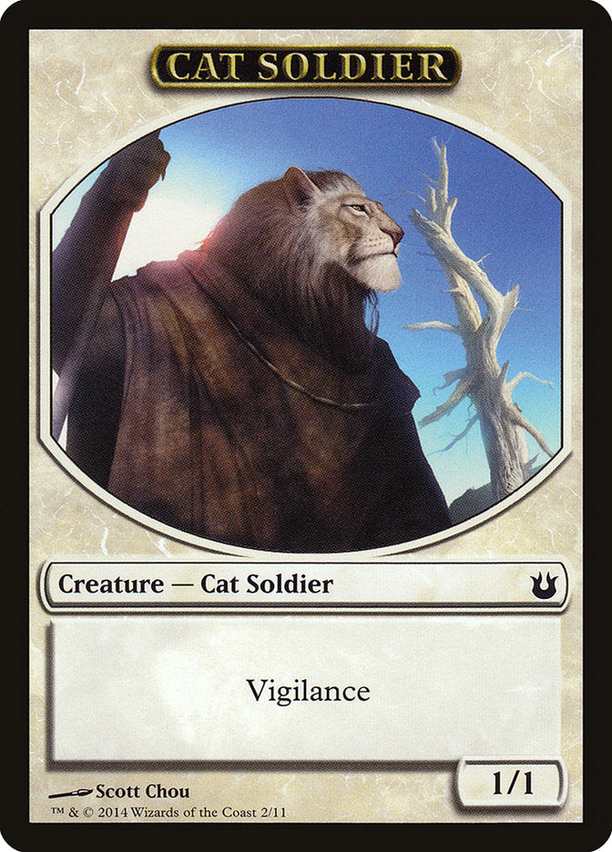 Cat Soldier Token [Born of the Gods Tokens] | GrognardGamesBatavia