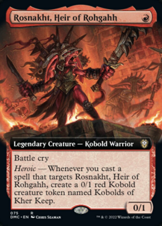Rosnakht, Heir of Rohgahh (Extended Art) [Dominaria United Commander] | GrognardGamesBatavia