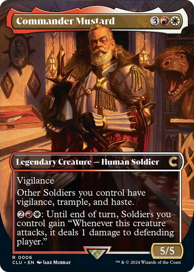 Commander Mustard (Borderless) [Ravnica: Clue Edition] | GrognardGamesBatavia