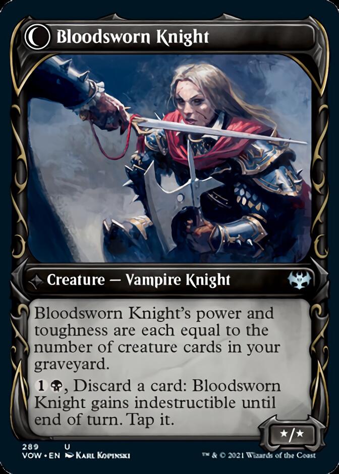 Bloodsworn Squire // Bloodsworn Knight (Showcase Fang Frame) [Innistrad: Crimson Vow] | GrognardGamesBatavia