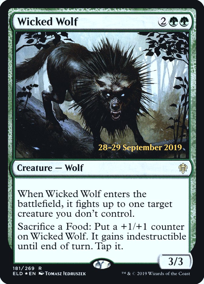 Wicked Wolf [Throne of Eldraine Prerelease Promos] | GrognardGamesBatavia