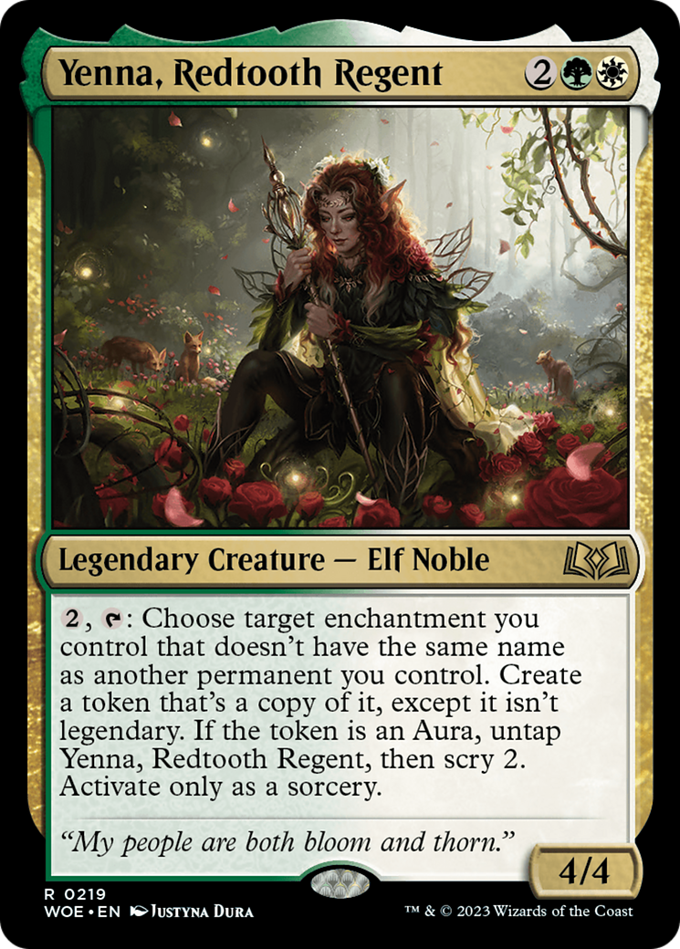 Yenna, Redtooth Regent [Wilds of Eldraine Prerelease Promos] | GrognardGamesBatavia