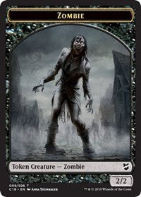 Zombie // Shapeshifter Double-Sided Token [Commander 2018 Tokens] | GrognardGamesBatavia