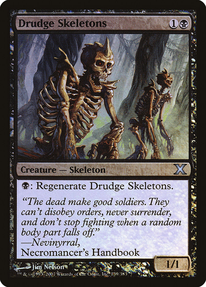 Drudge Skeletons (Premium Foil) [Tenth Edition] | GrognardGamesBatavia