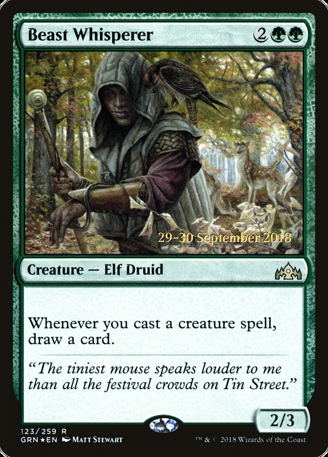 Beast Whisperer [Guilds of Ravnica Prerelease Promos] | GrognardGamesBatavia