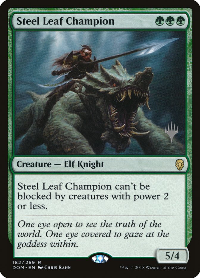 Steel Leaf Champion (Promo Pack) [Dominaria Promos] | GrognardGamesBatavia