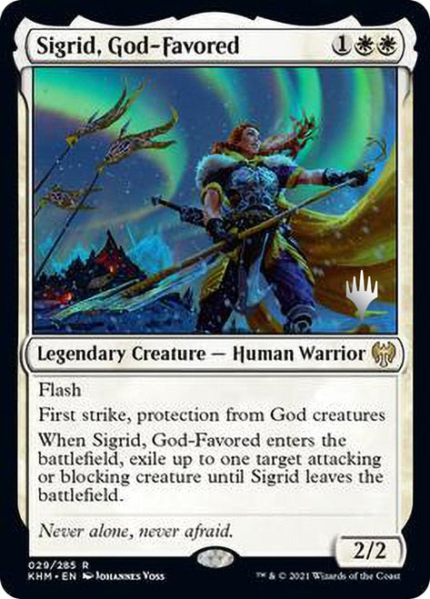 Sigrid, God-Favored (Promo Pack) [Kaldheim Promos] | GrognardGamesBatavia